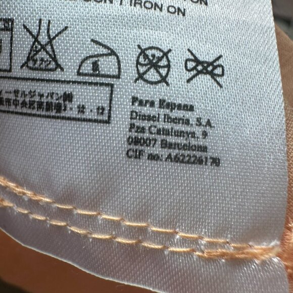 NWT Diesel 100% Linen Vintage Y2K Midi Length Skirt Size 16 Adjustable Side Tie - Picture 11 of 13